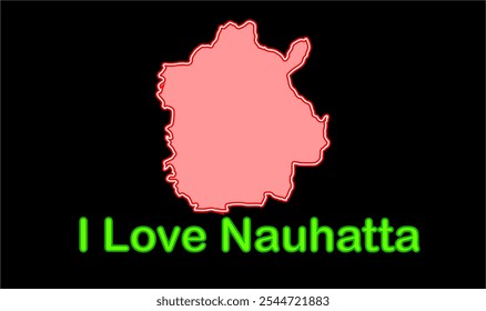 Mapa brillante de Nauhatta, distrito de Saharsa, estado de Bihar, República de la India, gobierno de Bihar, territorio indio, India oriental, política, aldea, turismo