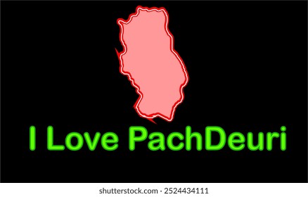 Glowing map of Pach Deuri, Gopalganj District, Bihar State, Republic of India, Government of Bihar, Indian territory, Eastern India, politics, village, tourism