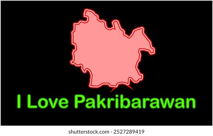 Leuchtende Karte von Pakribarawan, Bezirk Nawada, Bundesstaat Bihar, Republik Indien, Regierung von Bihar, indisches Territorium, Ostindien, Politik, Dorf, Tourismus