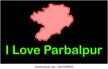 Glowing map of parbalpur, Nalanda District, Bihar State, Republic of India, Government of Bihar, Indian territory, Eastern India, politics, village, tourism