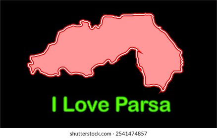 Mapa brillante de Parsa, distrito de Saran, estado de Bihar, República de la India, gobierno de Bihar, territorio indio, India oriental, política, aldea, turismo