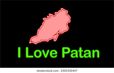 Glowing map of Patan, Palamu District, Jharkhand state, Republic of India, Government of Jharkhand, Indian territory, Eastern India, politics, village, tourism