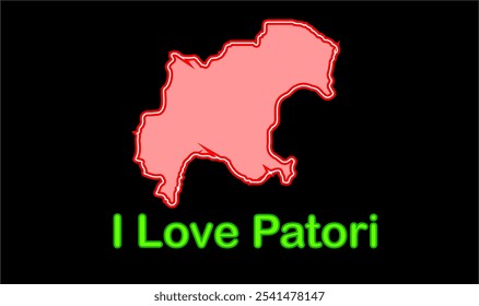 Mapa brillante de Patori, distrito de Samastipur, estado de Bihar, República de la India, gobierno de Bihar, territorio indio, India oriental, política, aldea, turismo