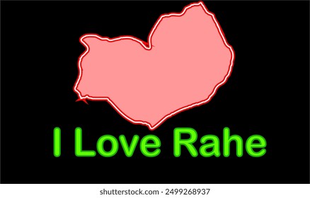 Glowing map of Rahe, Ranchi District, Jharkhand state, Republic of India, Government of Jharkhand, Indian territory, Eastern India, politics, village, tourism
