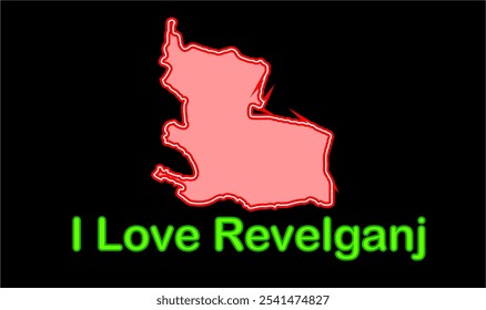 Glowing map of Revelganj ,Saran District, Bihar State, Republic of India, Government of Bihar, Indian territory, Eastern India, politics, village, tourism