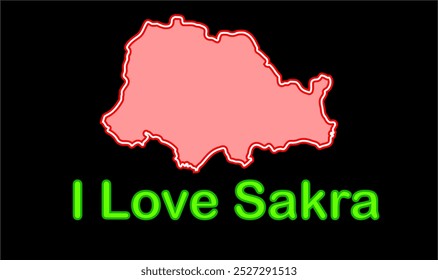 Glowing map of Sakra, MuzaffarpurDistrict, Bihar State, Republic of India, Government of Bihar, Indian territory, Eastern India, politics, village, tourism
