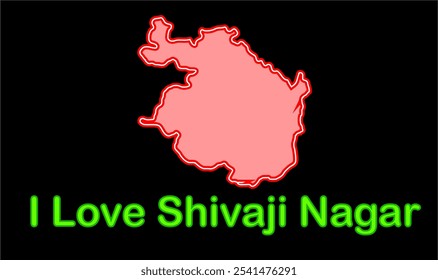 Glowing map of Shivaji Nagar ,Samastipur District, Bihar State, Republic of India, Government of Bihar, Indian territory, Eastern India, politics, village, tourism