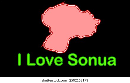 Mapa brillante de Sonua, distrito de Pashchimi Singhbhum, estado de Jharkhand, República de la India, Gobierno de Jharkhand, territorio indio, India oriental, política, aldea, turismo