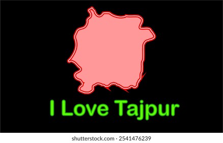 Leuchtende Karte von Tajpur, Samastipur District, Bihar State, Republik Indien, Regierung von Bihar, indisches Territorium, Ostindien, Politik, Dorf, Tourismus