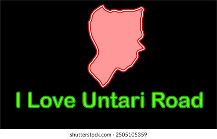 Glowing map of Untari Road, Palamu District, Jharkhand state, Republic of India, Government of Jharkhand, Indian territory, Eastern India, politics, village, tourism