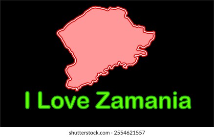 Glowing map of Zamania, Ghazipur District, Uttar Pradesh State, Republic of India, Government of  Uttar Pradesh, Indian territory, Eastern India, politics, village, tourism