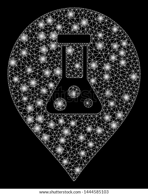 Glowing Mesh Chemical Map Marker Sparkle Stock Vector (Royalty Free ...