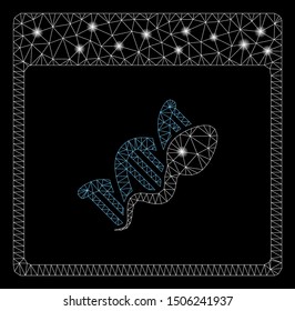 Página del calendario de replicación del ADN del esperma de malla brillante con efecto de brillo. Icono de la página del calendario de replicación del ADN espermatoide iluminado.