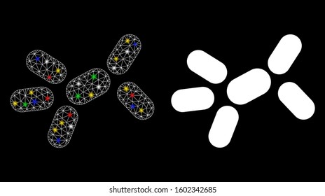 Glowing Mesh Yeast Icon Glitter Effect Stock Vector (Royalty Free ...