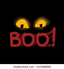 Glowing monster eyes-vector illustration for Halloween. Can be used in postcards, invitations, posters, etc. EPS10