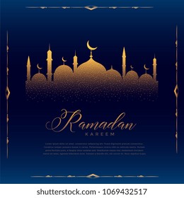 glowing mosque design for islamic ramadan kareem season