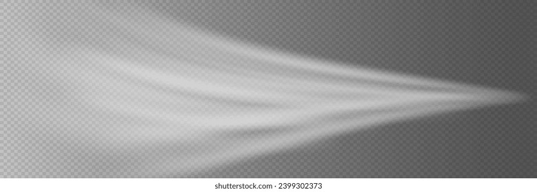 Glowing motion line. Dynamic white waves. Glowing speed lines. Light sparkling light effect. speed of light and glare. Vector illustration.