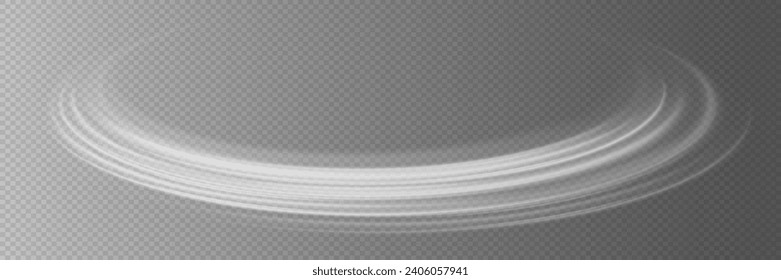 Glowing motion line. Dynamic white waves. Glowing speed lines. Light sparkling light effect. speed of light and glare. Vector illustration.