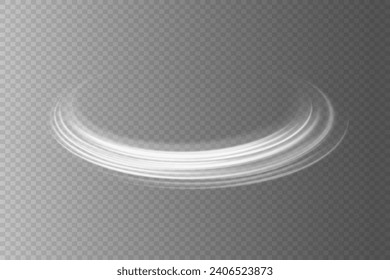 Glowing motion line. Dynamic white waves. Glowing speed lines. Light sparkling light effect. speed of light and glare. Vector illustration.
