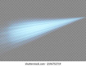 Línea de movimiento brillante. Rayos voladores mágicos de brillo, partículas brillantes de brillo vuelan. Ondas azules dinámicas. Líneas de velocidad luminosas. Efecto espumoso claro. Ilustración vectorial.