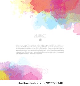 Fondo de color de agua vectorial brillante