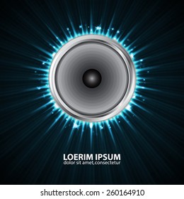 Glowing music background. EPS10 vector