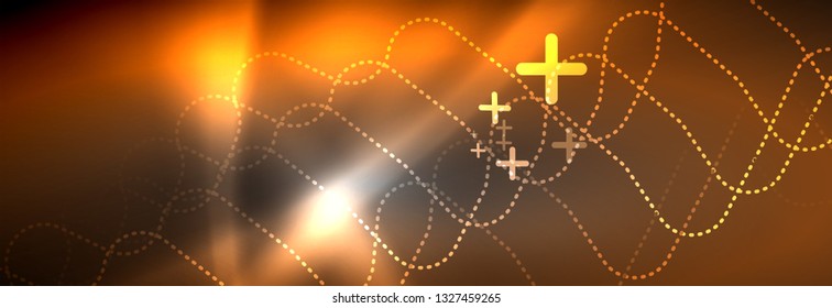 Líneas abstractas de neón brillante, plantilla tecno futurista, ilustración vectorial