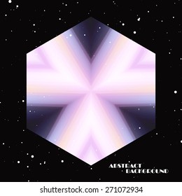 Glowing neon abstract object, vector art Illustration