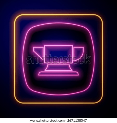 Glowing neon Blacksmith anvil tool icon isolated on black background. Metal forging. Forge tool.  Vector