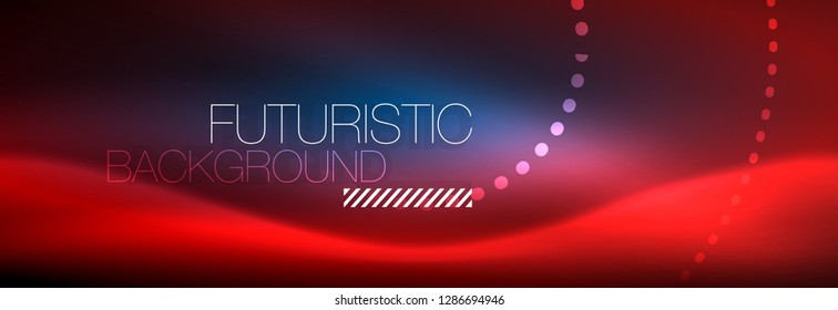 Glowing neon circle line dots, round line design, abstract style on black background. Neon abstract round circles Magic neon lights and glowing dots. Vector illustration