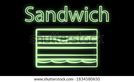 Similar – neon „sandwiches“