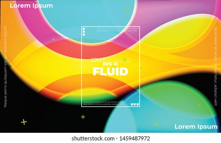 glowing neon elements with fluid gradient. Dynamic style banner design from fruit concept. suitable for poster, web,  landing page,  cover , and  greeting  card  promotion. social media