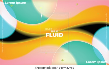 glowing neon elements with fluid gradient. Dynamic style banner design from fruit concept. suitable for poster, web,  landing page,  cover , and  greeting  card  promotion. social media