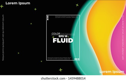 glowing neon elements with fluid gradient. Dynamic style banner design from fruit concept. suitable for poster, web,  landing page,  cover , and  greeting  card  promotion. social media