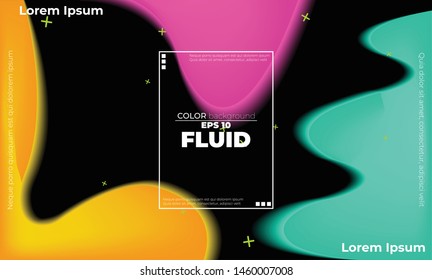 glowing neon elements with fluid gradient. Dynamic style banner design from fruit concept. suitable for poster, web,  landing page,  cover , and  greeting  card  promotion. social media.