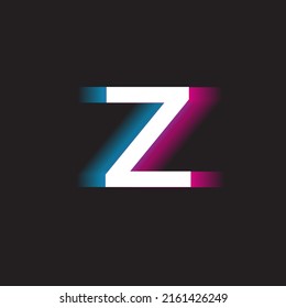 Glowing neon font. Retro text effect. Latin letters from A to Z . Pink to light blue gradient light.