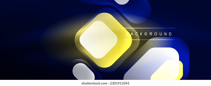 Fondo abstracto de elementos geométricos de neón brillante. Muestra de luz de neón o láser, impulso eléctrico, líneas de alimentación, impulso de energía cuántica tecno, líneas dinámicas mágicas brillantes