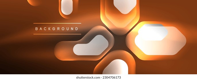 Glowing neon geometric elements abstract background. Neon light or laser show, electric impulse, power lines, techno quantum energy impulse, magic glowing dynamic lines