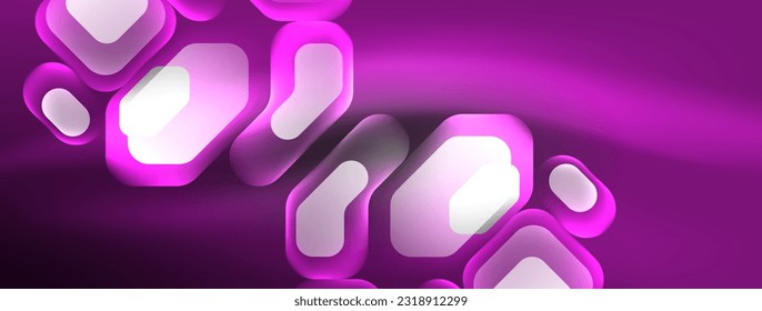Fondo abstracto de elementos geométricos de neón brillante. Muestra de luz de neón o láser, impulso eléctrico, líneas de alimentación, impulso de energía cuántica tecno, líneas dinámicas mágicas brillantes