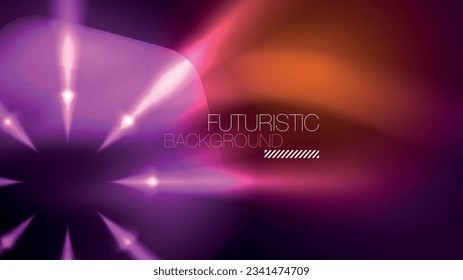 Hexagones de neón brillantes en el espacio oscuro. Plantilla de fondo abstracto de tecnología de alta tecnología para el ciberespacio en tecnología digital