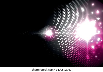Glowing neon light. Holiday decoration. Abstract neon star background for celebration design.