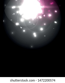 Glowing neon light. Holiday decoration. Abstract neon star background for celebration design.