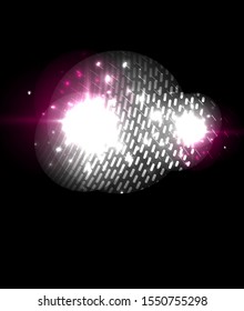 Glowing neon light. Holiday decoration. Abstract neon star background for celebration design.
