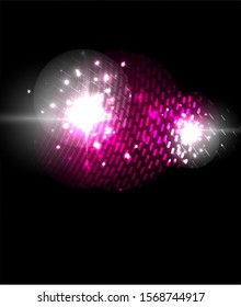 Glowing neon light. Holiday decoration. Abstract neon star background for celebration design.