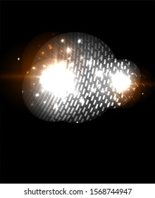 Glowing neon light. Holiday decoration. Abstract neon star background for celebration design.