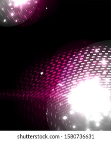 Glowing neon light. Holiday decoration. Abstract neon star background for celebration design.
