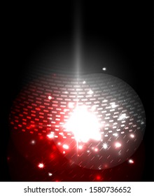Glowing neon light. Holiday decoration. Abstract neon star background for celebration design.