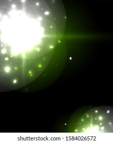 Glowing neon light. Holiday decoration. Abstract neon star background for celebration design.