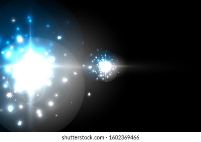 Glowing neon light. Holiday decoration. Abstract neon star background for celebration design.