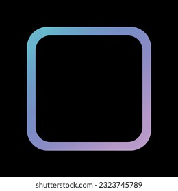 Glowing neon lighting frame. Black background. Vector illustration. stock image.